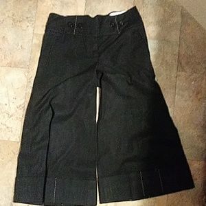 Black flared crop pants